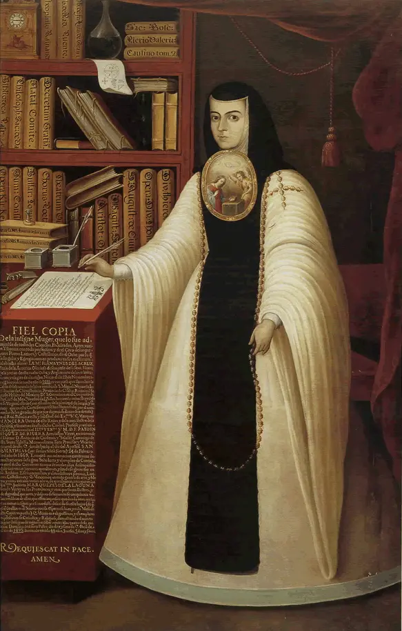 Retrato de Sor Juana Inés de la Cruz (1648-1695), ”copia fiel” siglo XVIII